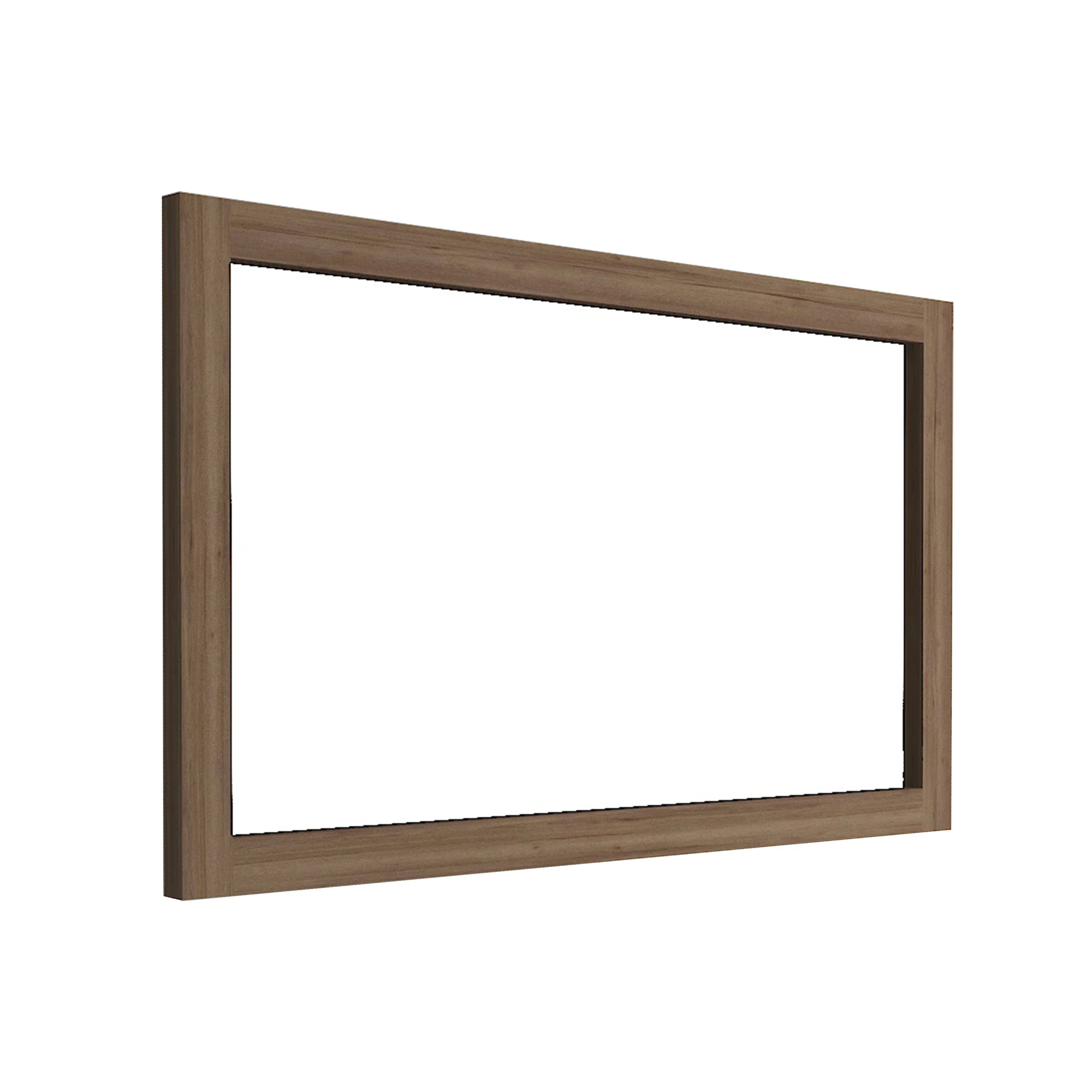 48" Frosted Oak Rectangular Framed Mirror - Designed for Horizontal & Vertical Installation-Migration_Mirrors-DECOROLALA