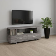 48" Gray Open Shelving Entertainment Center-TV Stands-DECOROLALA