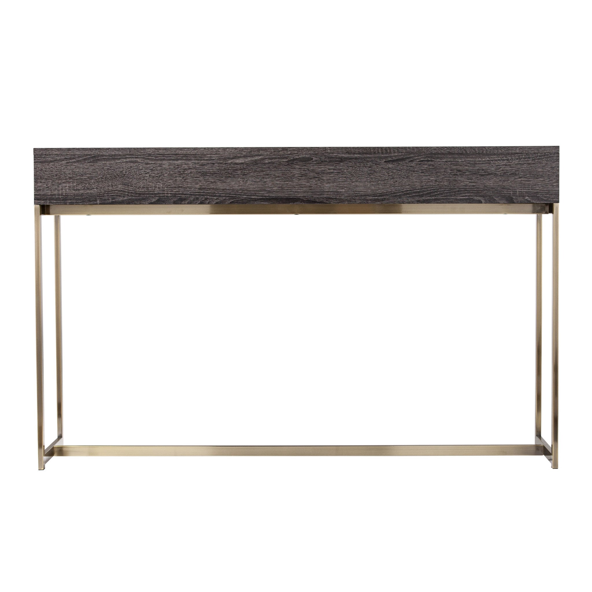 48" Gray and Gold Frame Console Table And Drawers-Console Tables-DECOROLALA
