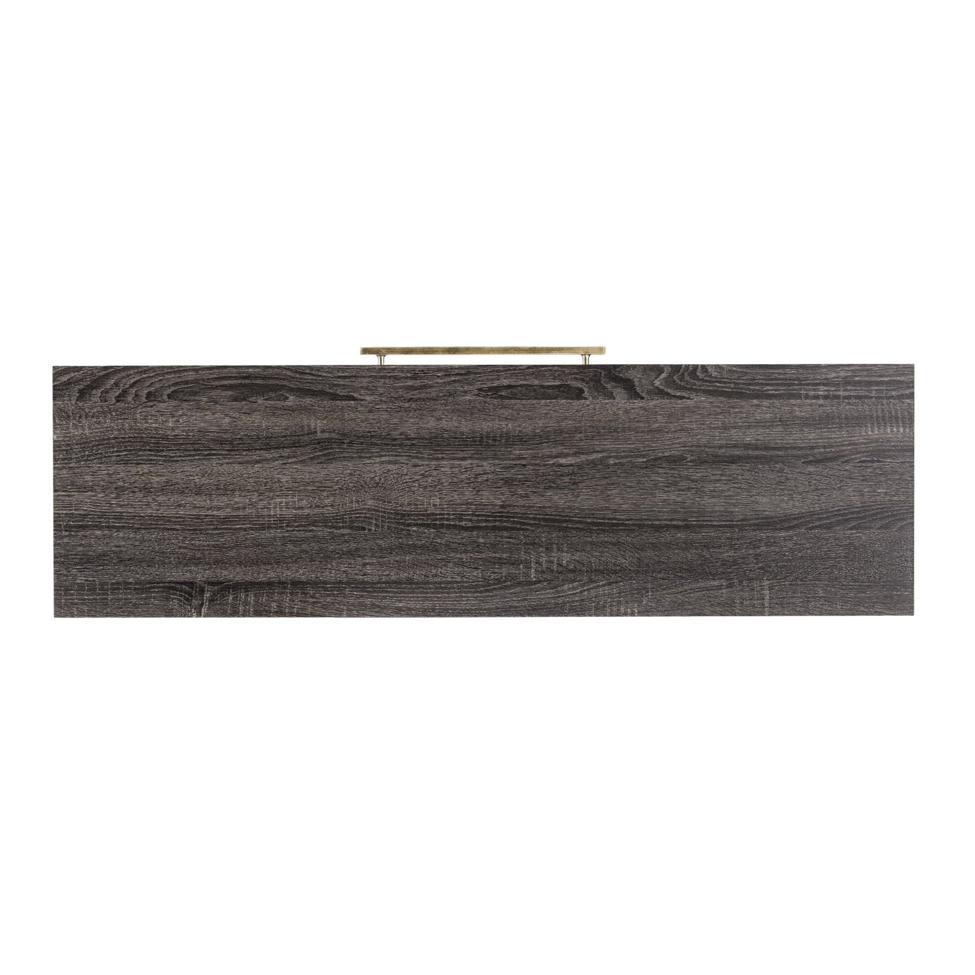 48" Gray and Gold Frame Console Table And Drawers-Console Tables-DECOROLALA