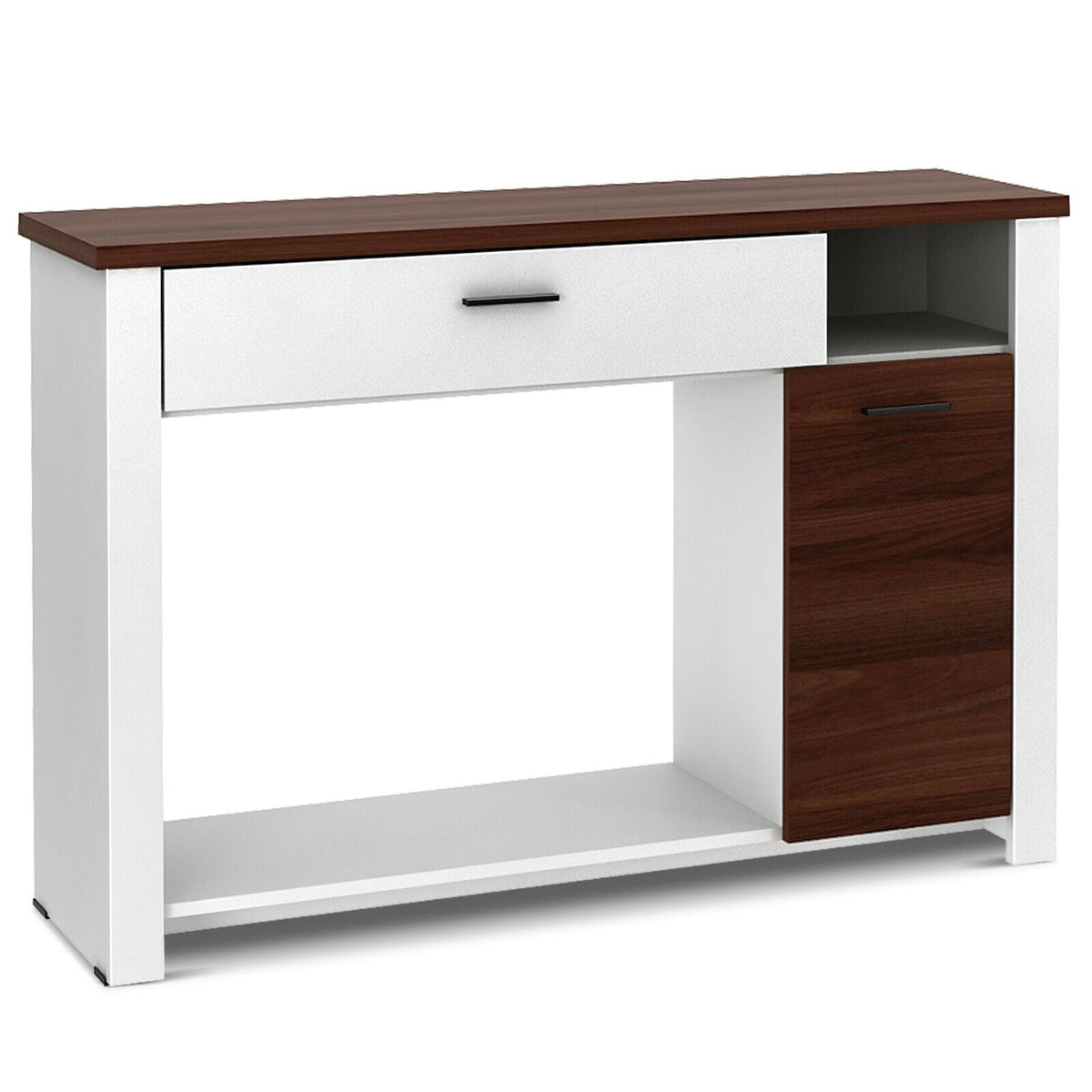 48 Inch Console Table with Drawer and Cabinet-Console Tables-DECOROLALA