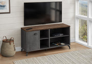 48" Industrial TV Stand with Storage - Grey Concrete-Tv Stand-DECOROLALA