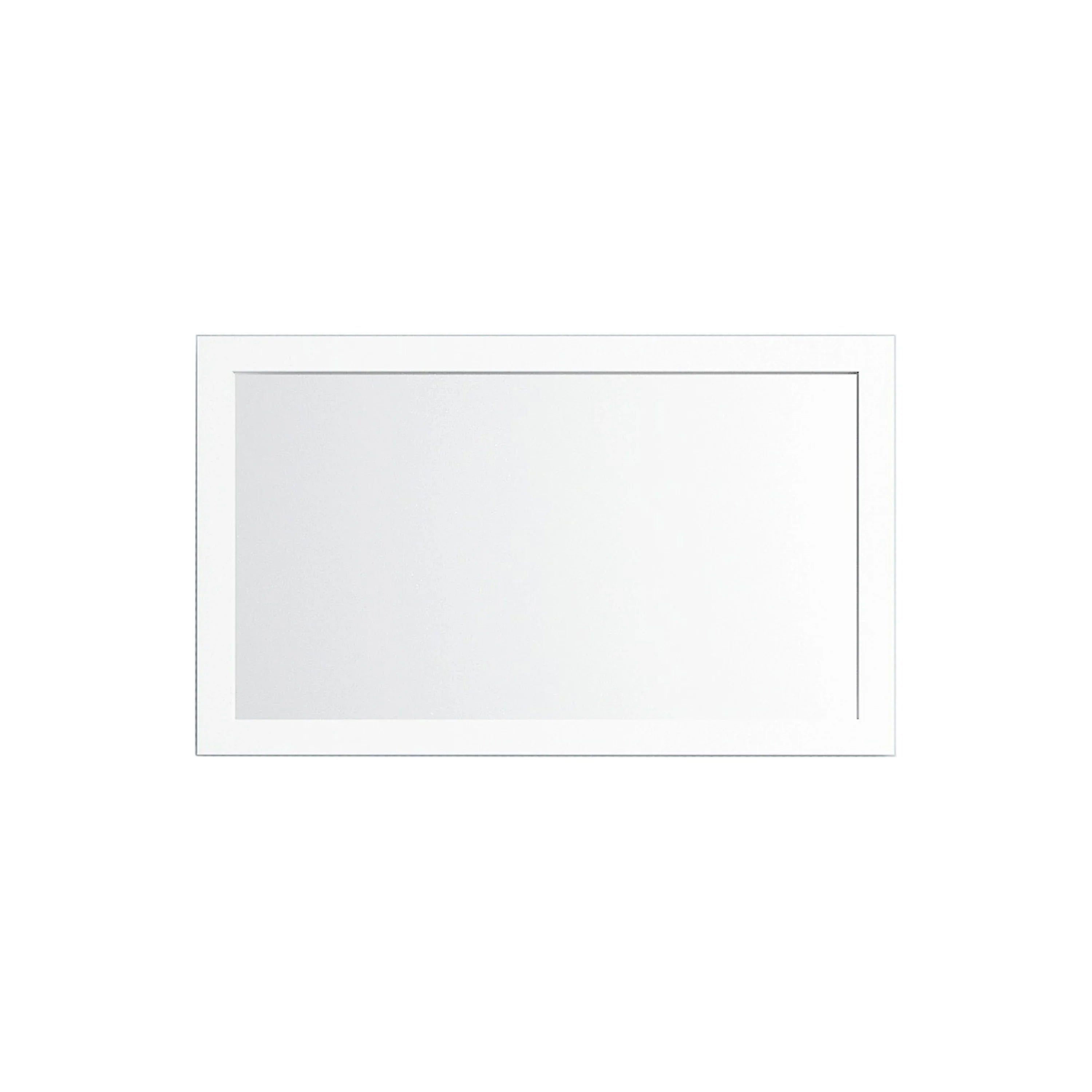 48" Matte White Rectangular Framed Mirror - Designed for Horizontal & Vertical Installation