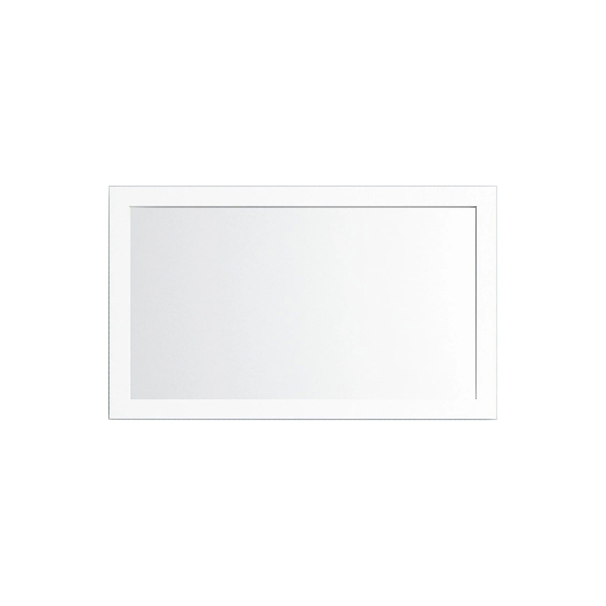 48" Matte White Rectangular Framed Bathroom Mirror-Migration_Mirrors-DECOROLALA