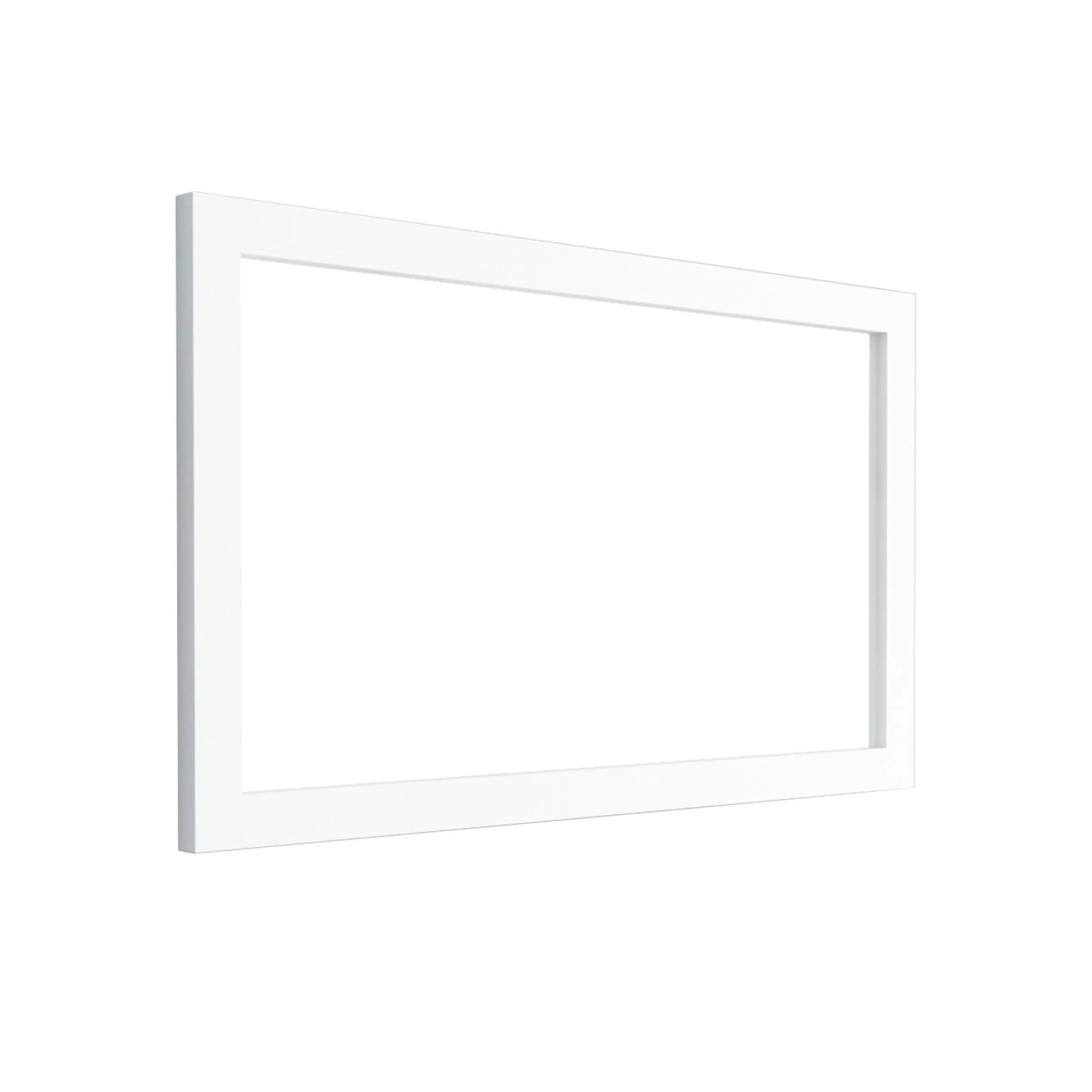 48" Matte White Rectangular Framed Bathroom Mirror-Migration_Mirrors-DECOROLALA
