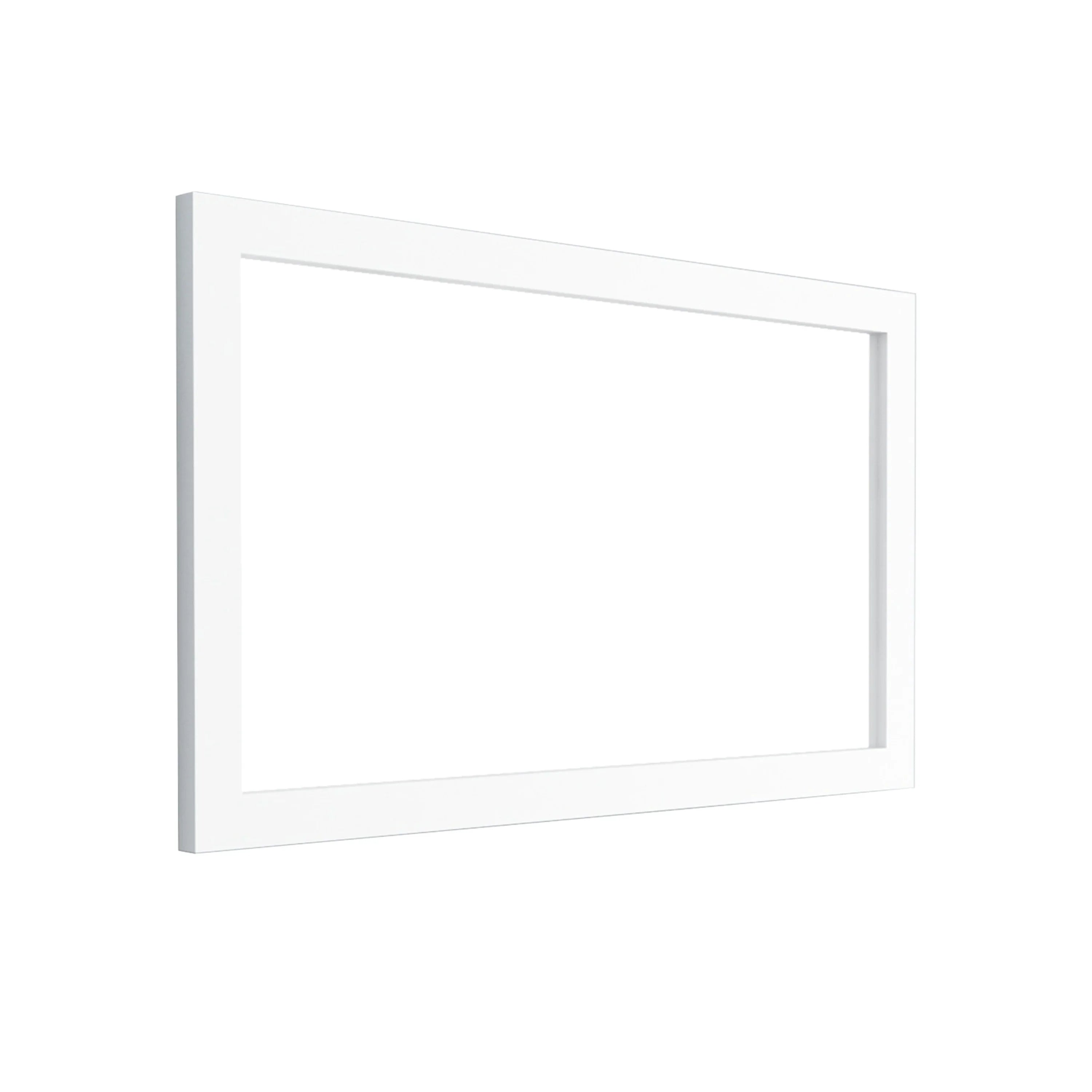 48" Matte White Rectangular Framed Mirror - Designed for Horizontal & Vertical Installation-Mirror-DECOROLALA