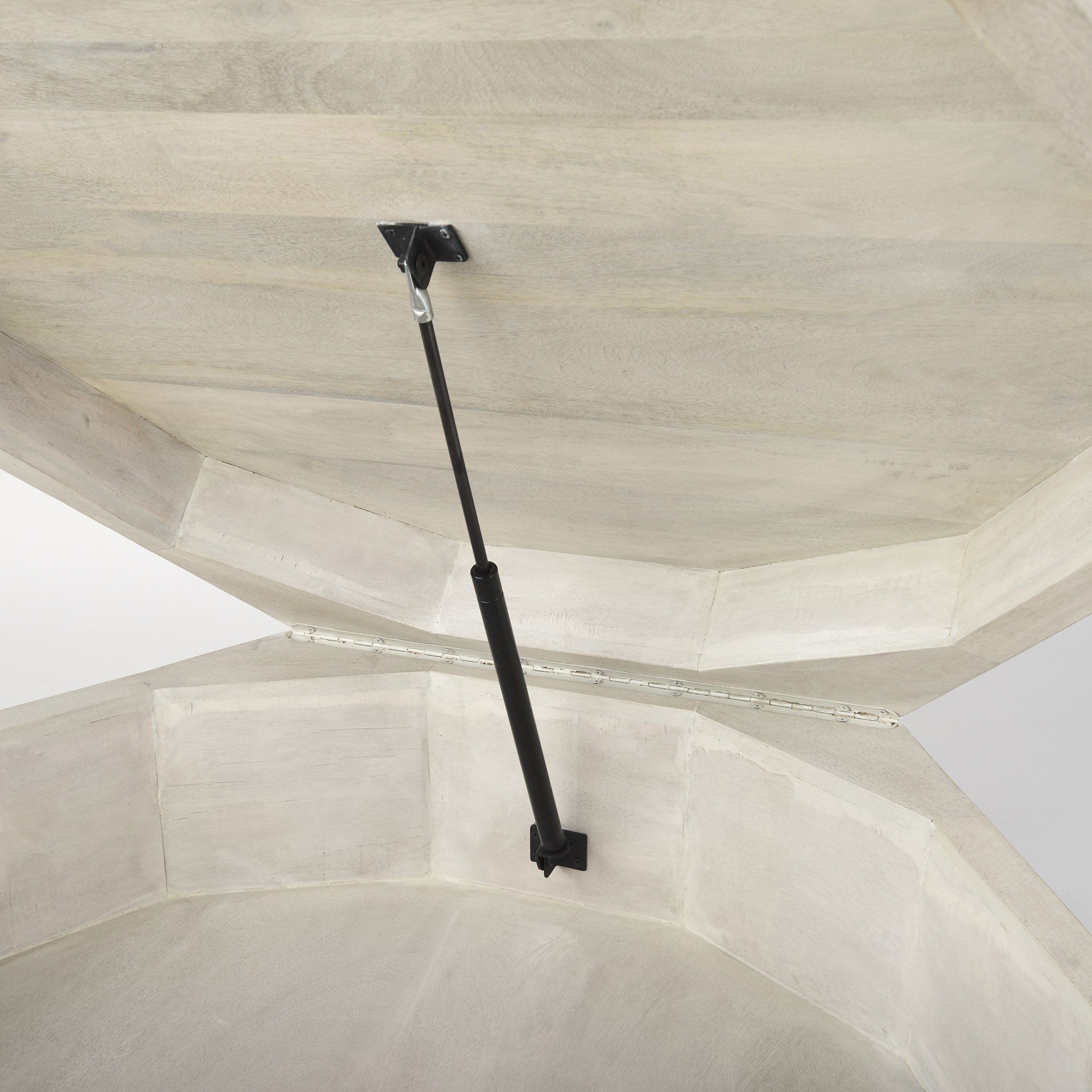 48" Natural Solid Wood Hexagon Lift Top Solid Coffee Table-Coffee Tables-DECOROLALA