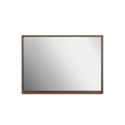 48" Rectangular Framed Mirror - Walnut-Mirror-DECOROLALA