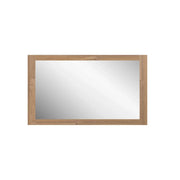 48" Rectangular Mirror with Rough Oak Frame-Mirror-DECOROLALA