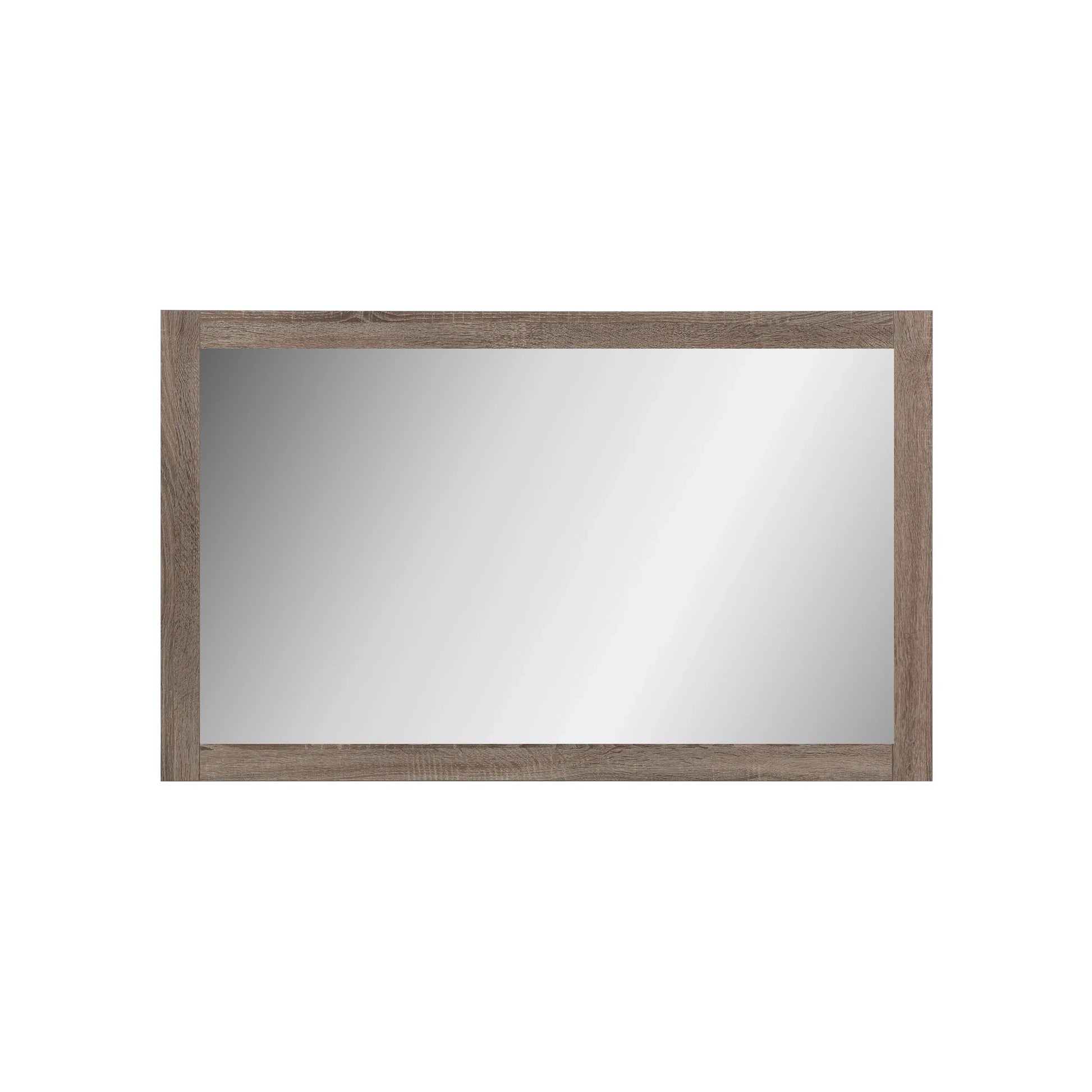 48" Rectangular Mirror with Soft Oak Frame-Mirror-DECOROLALA