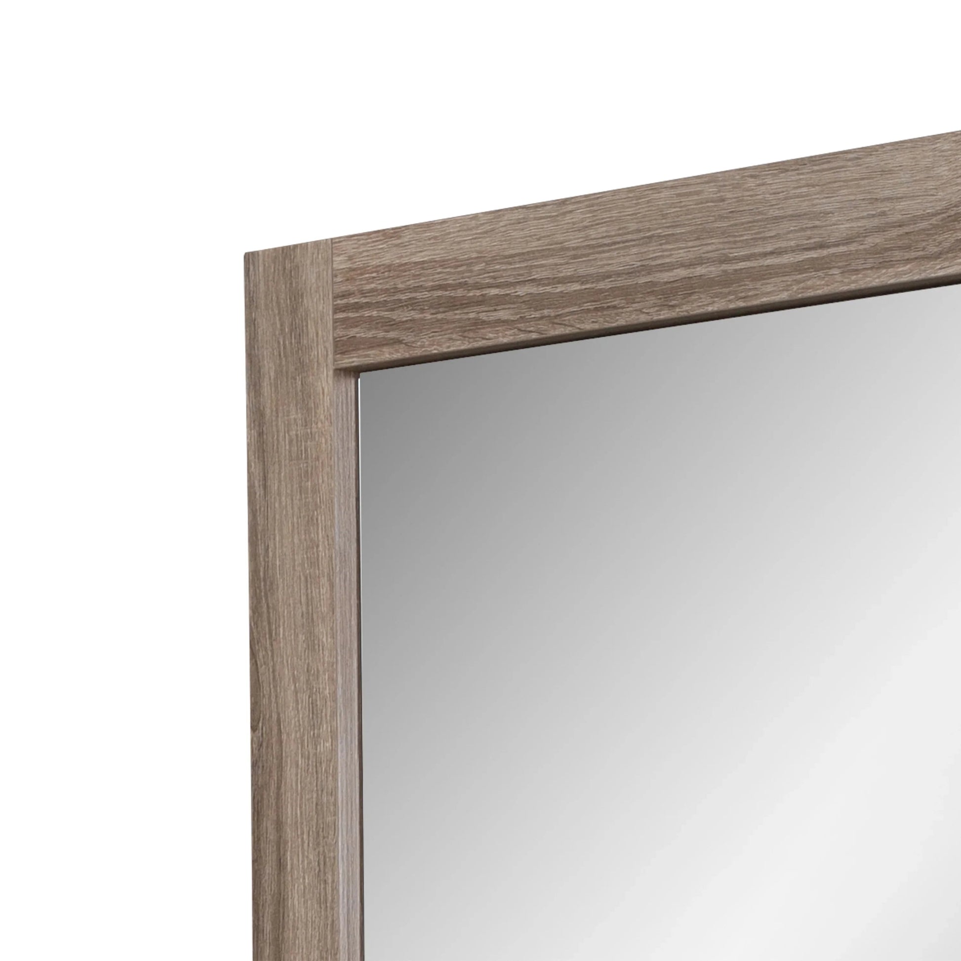 48" Rectangular Mirror with Soft Oak Frame-Mirror-DECOROLALA
