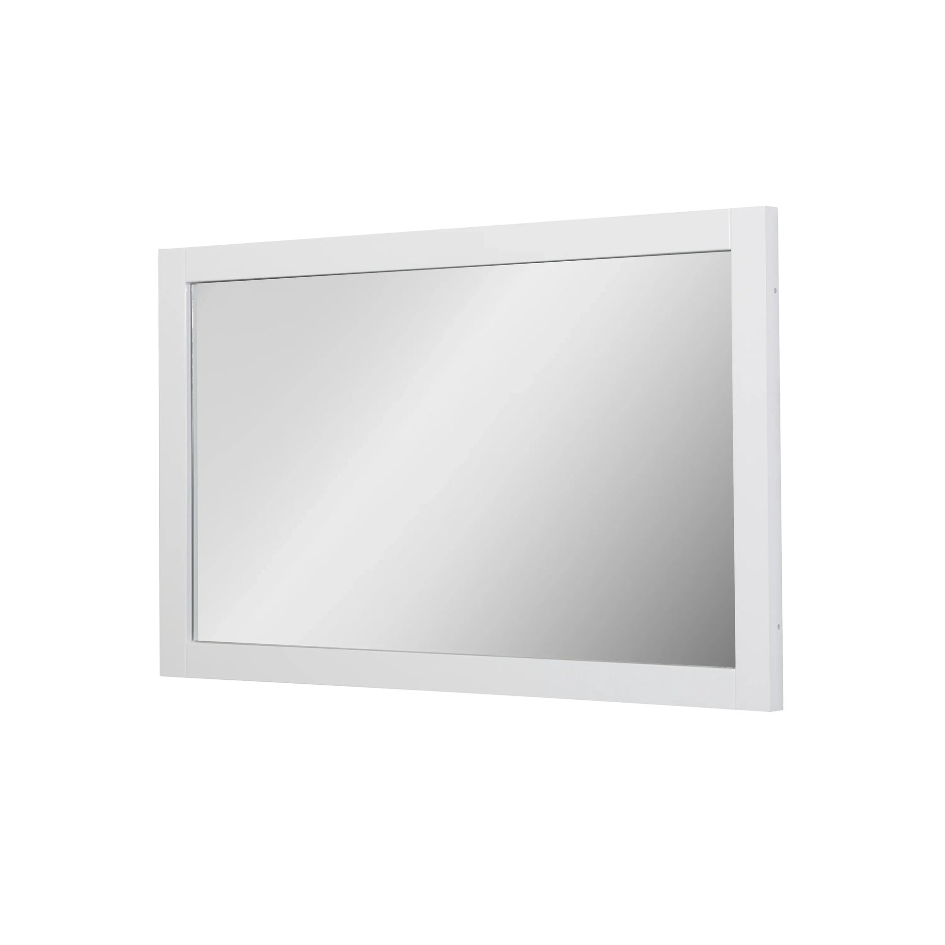 48" Rectangular Mirror with White Frame-Migration_Mirrors-DECOROLALA