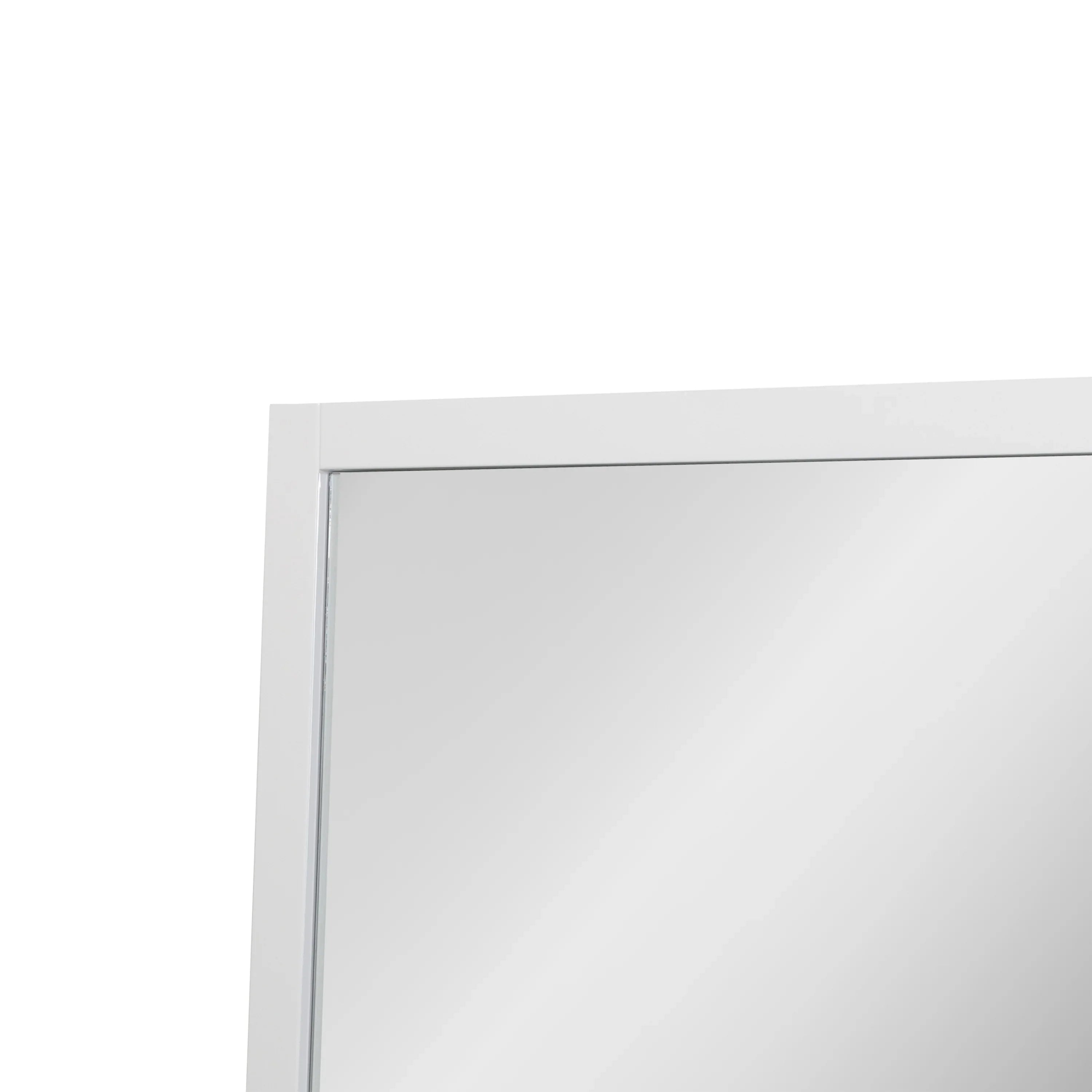 48" Rectangular Mirror with White Frame-Migration_Mirrors-DECOROLALA