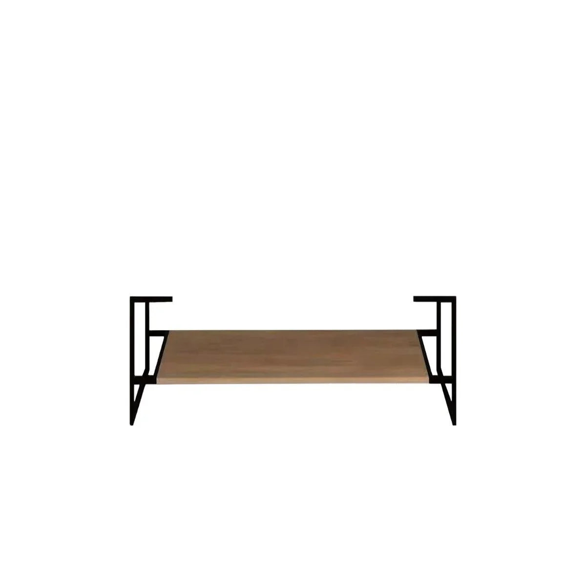 48" Rough Oak Open Shelf with Matte Black Frame-Migration_Bathroom Vanities-DECOROLALA