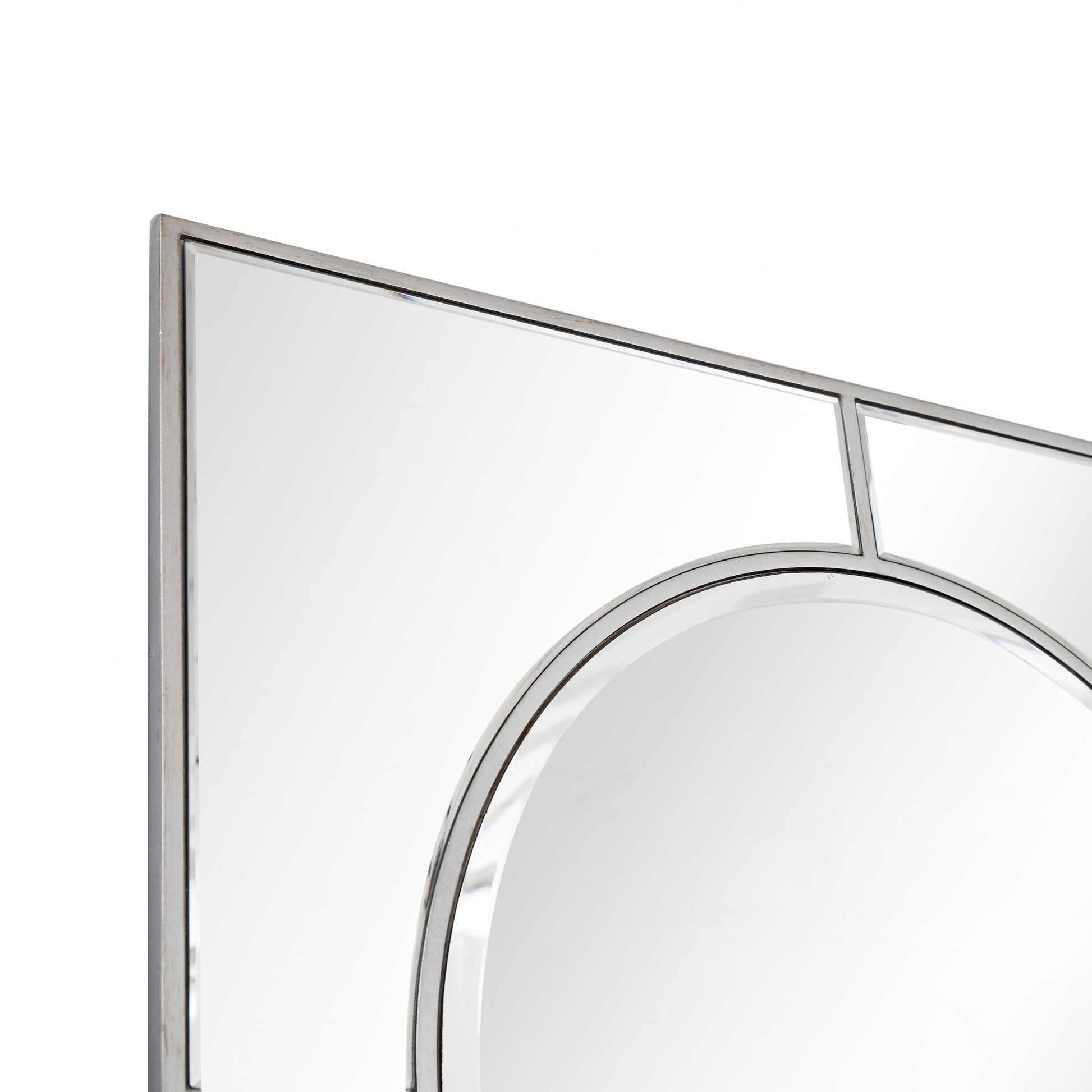 48" Silver Metal Framed Accent Mirror-Mirrors-DECOROLALA