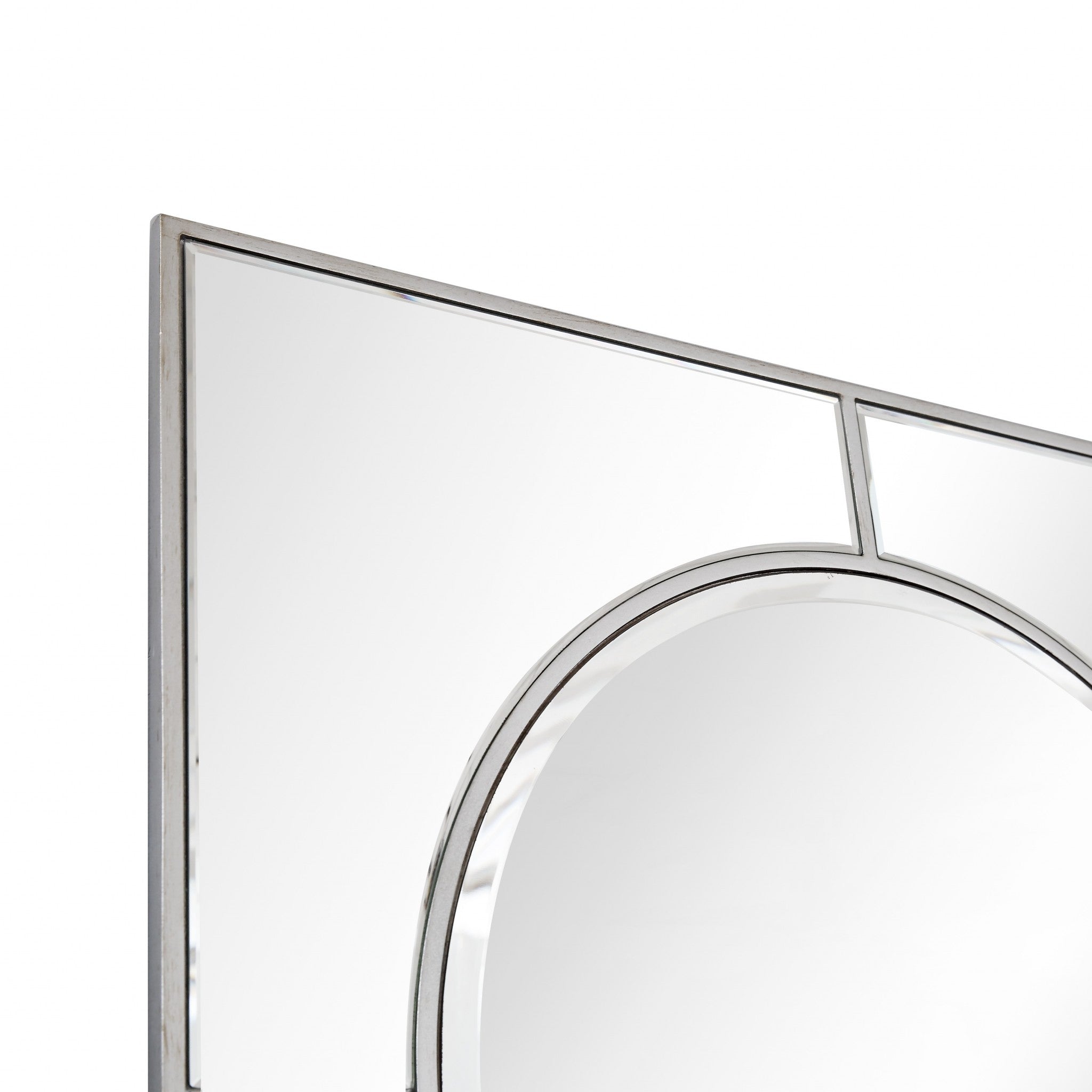 48" Silver Metal Framed Accent Mirror-Mirrors-DECOROLALA