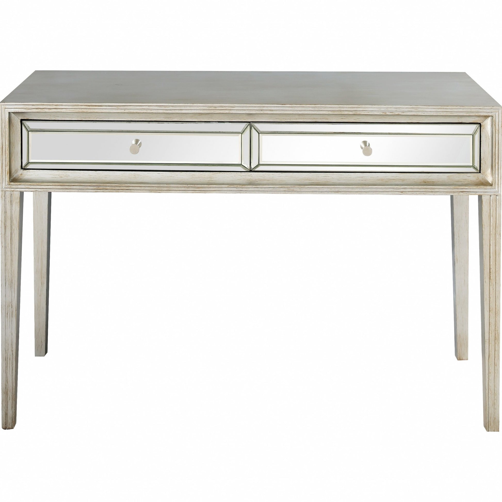 48" Silver Mirrored Glass Console Table-Console Tables-DECOROLALA