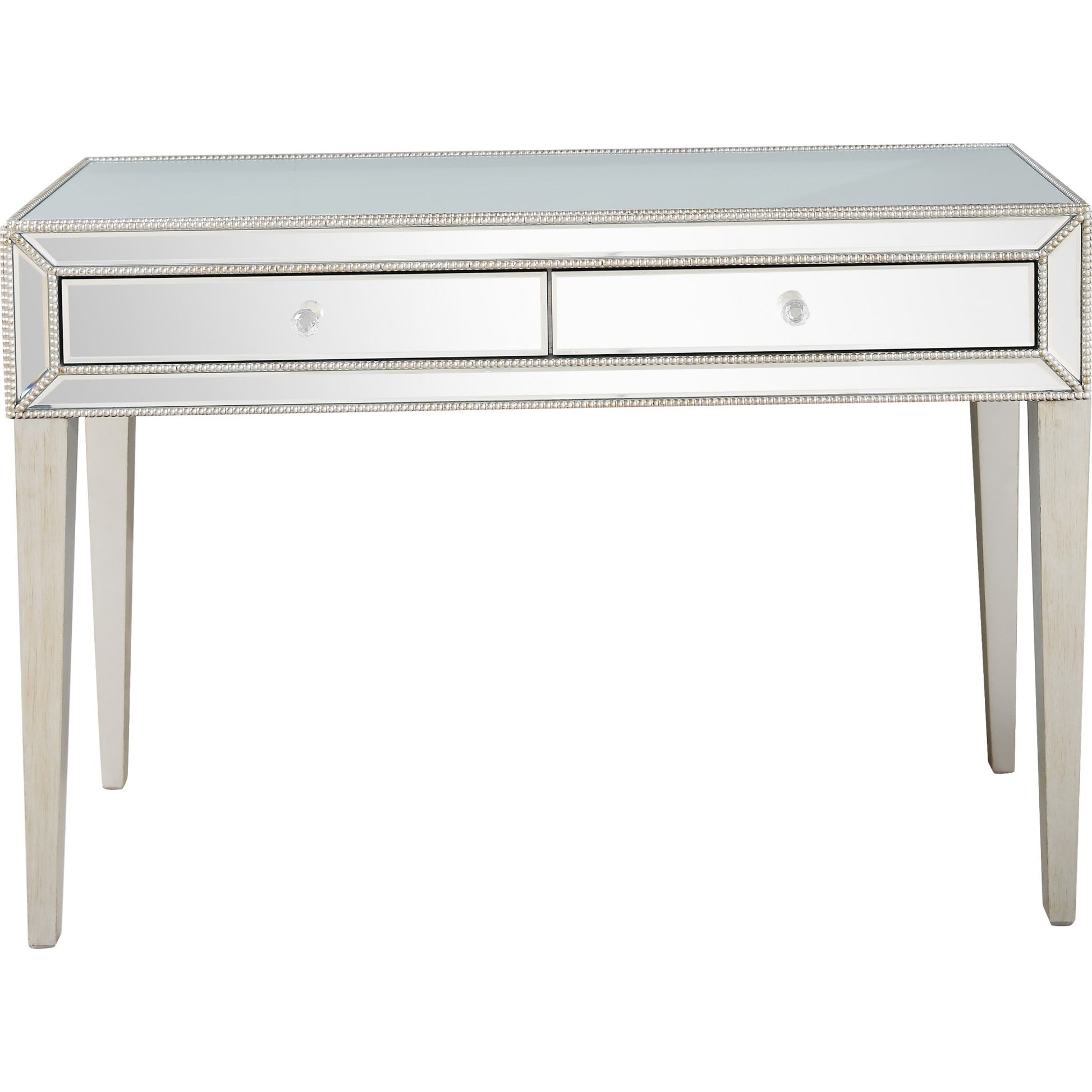 48" Silver Mirrored Glass Console Table-Console Tables-DECOROLALA
