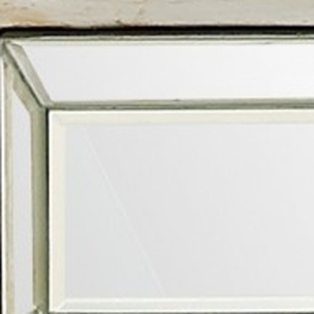 48" Silver Mirrored Glass Console Table-Console Tables-DECOROLALA