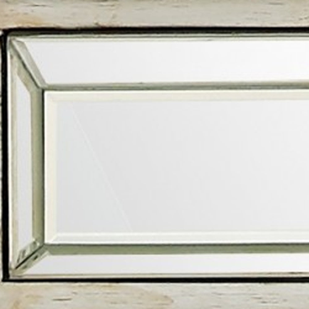 48" Silver Mirrored Glass Console Table-Console Tables-DECOROLALA