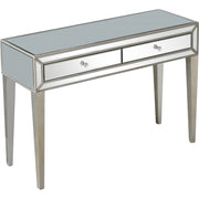 48" Silver Mirrored Glass Console Table-Console Tables-DECOROLALA