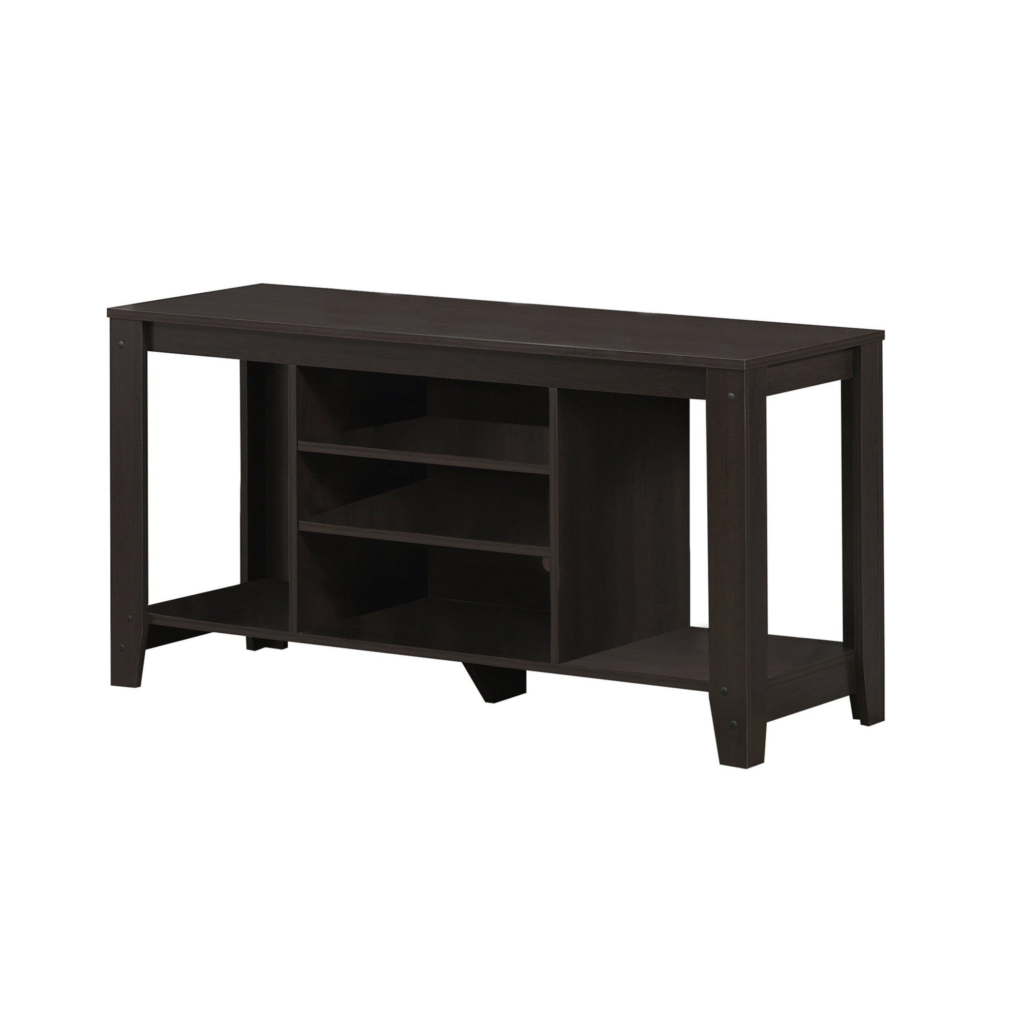 48" Taupe Wood Open Shelving TV Stand-TV Stands-DECOROLALA