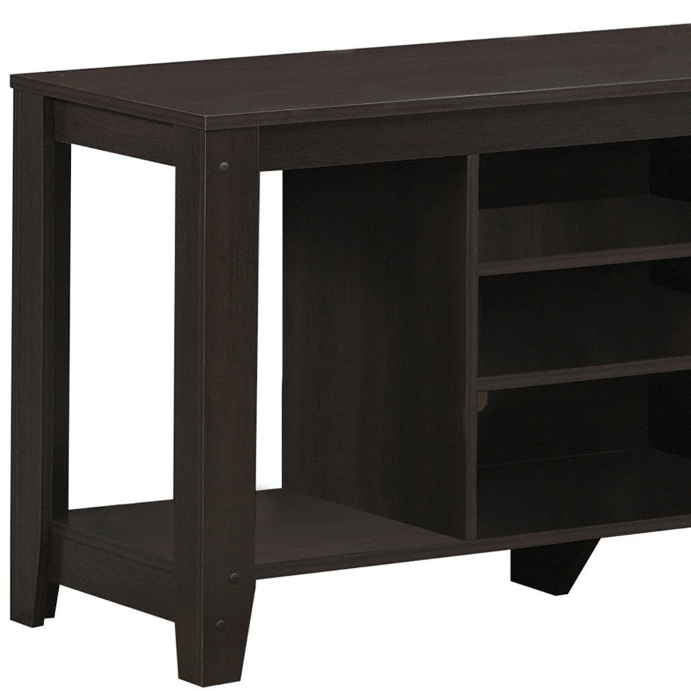 48" Taupe Wood Open Shelving TV Stand-TV Stands-DECOROLALA