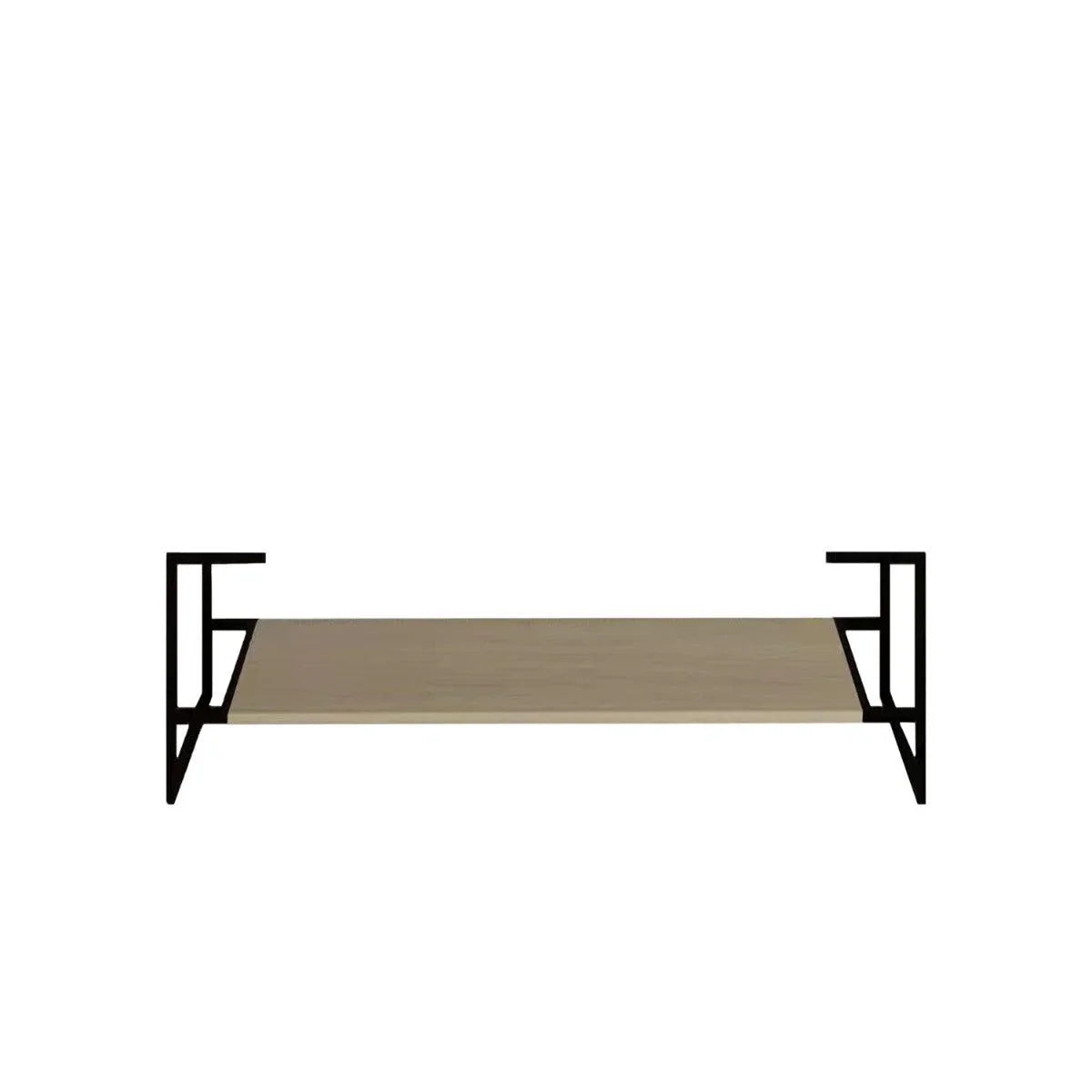 48" Wheat Open Shelf with Matte Black Frame-Migration_Bathroom Vanities-DECOROLALA