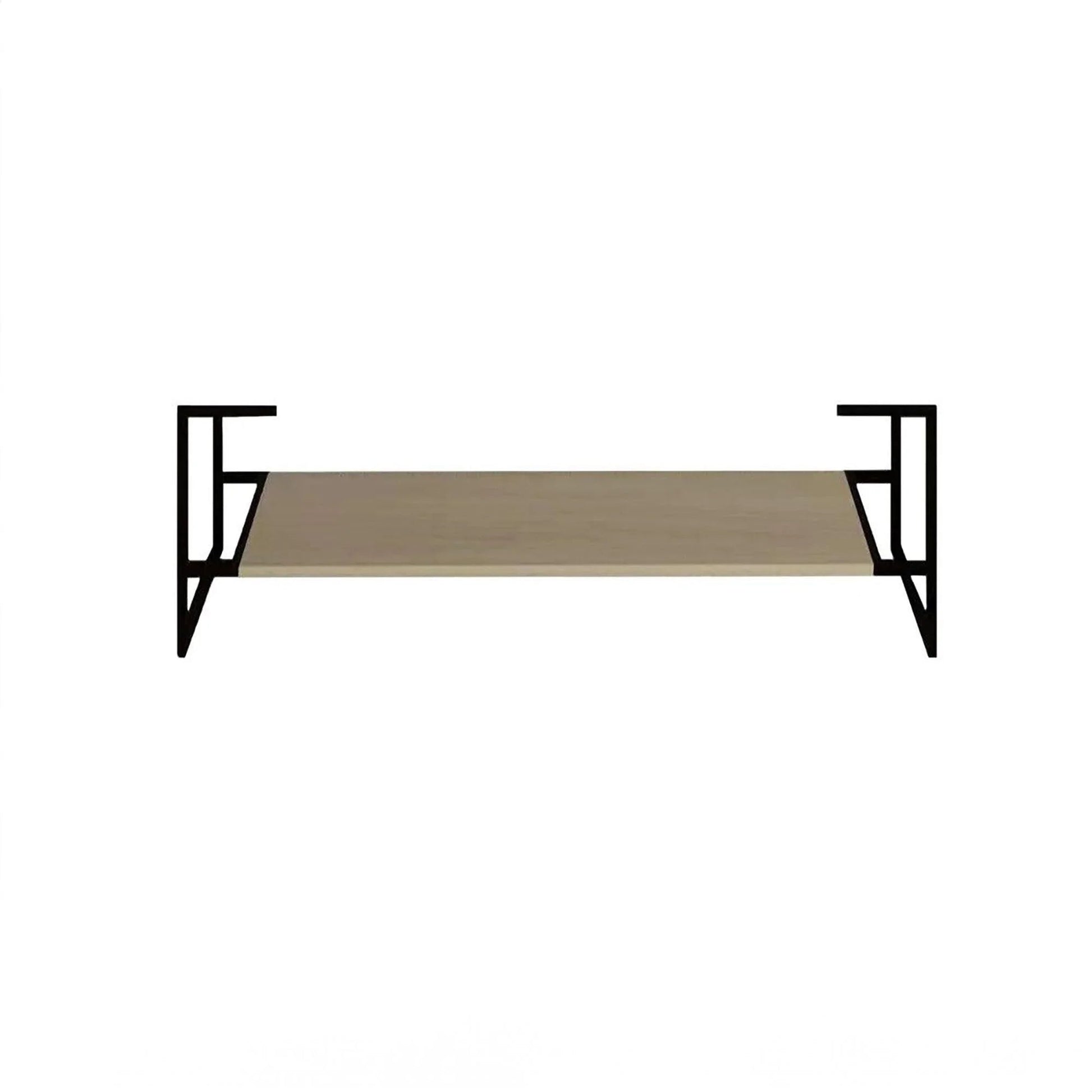 48" Wheat Open Shelf with Matte Black Frame-Migration_Bathroom Vanities-DECOROLALA