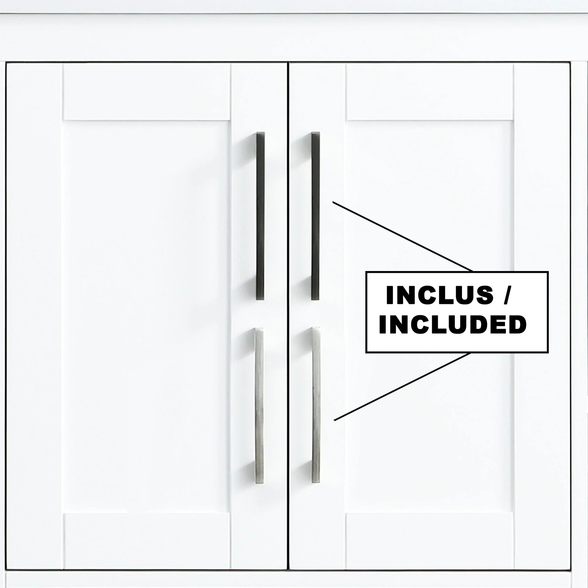 48" White Freestanding Bathroom Vanity with Engineered Calcutta Marble Countertop-Migration_Bathroom Vanities-DECOROLALA