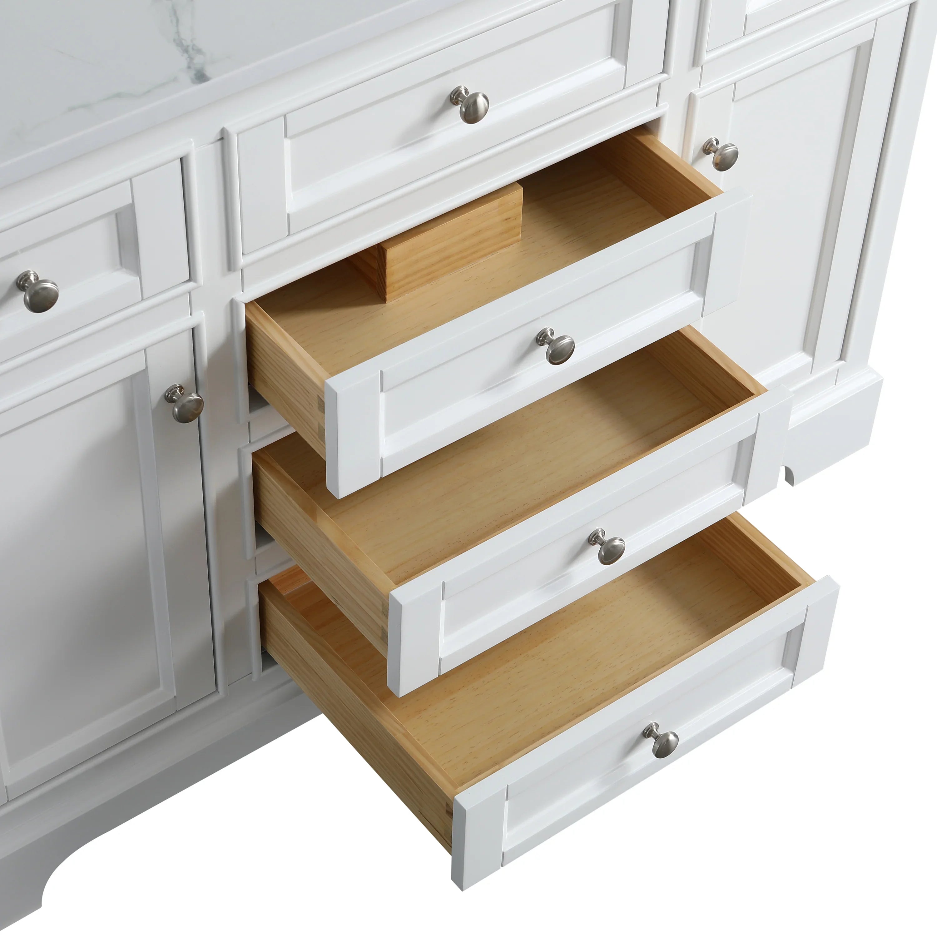 48" White Freestanding Bathroom Vanity with Engineered Calcutta Marble Countertop-Migration_Bathroom Vanities-DECOROLALA