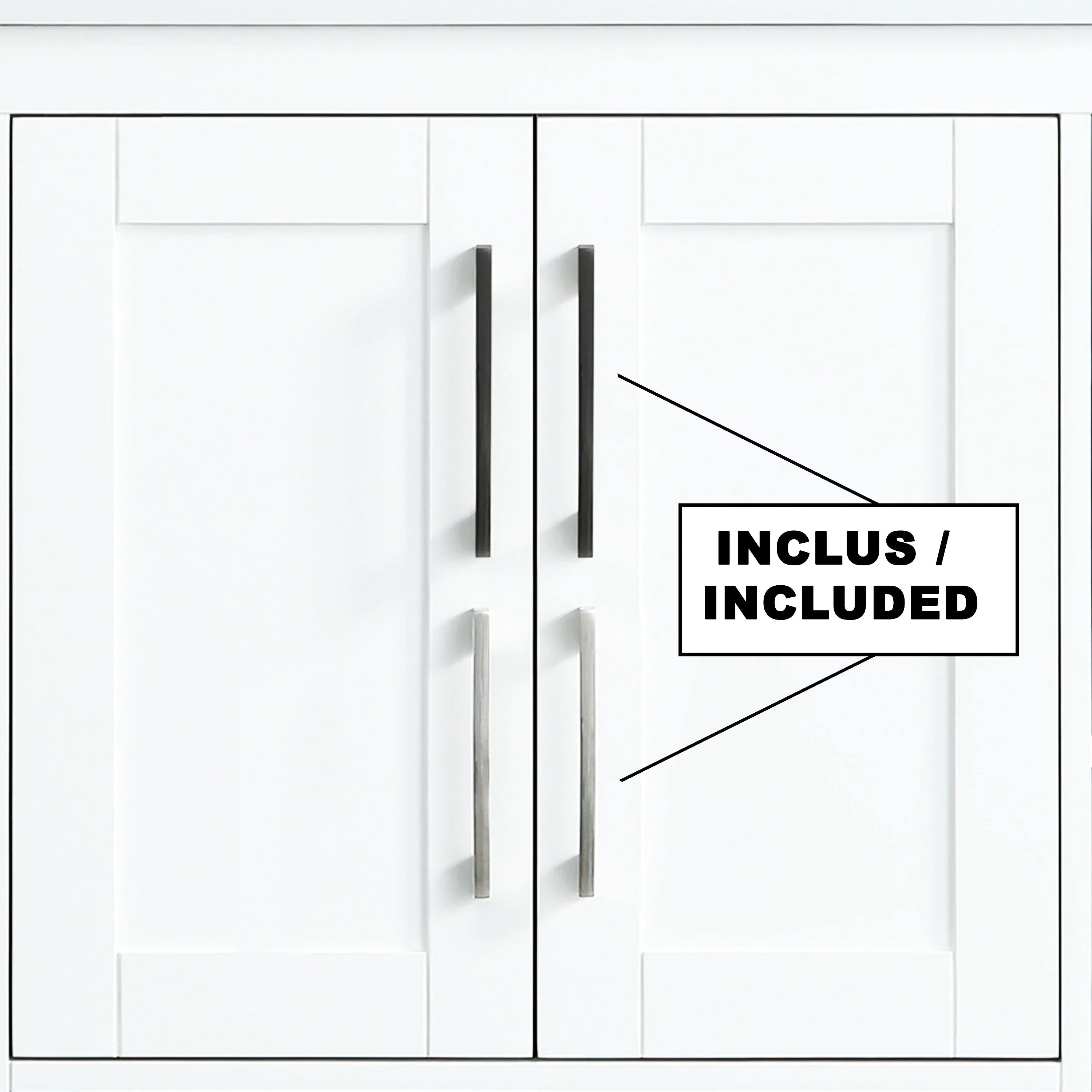 48" White Freestanding Bathroom Vanity with Snow White Quartz Countertop-Migration_Bathroom Vanities-DECOROLALA