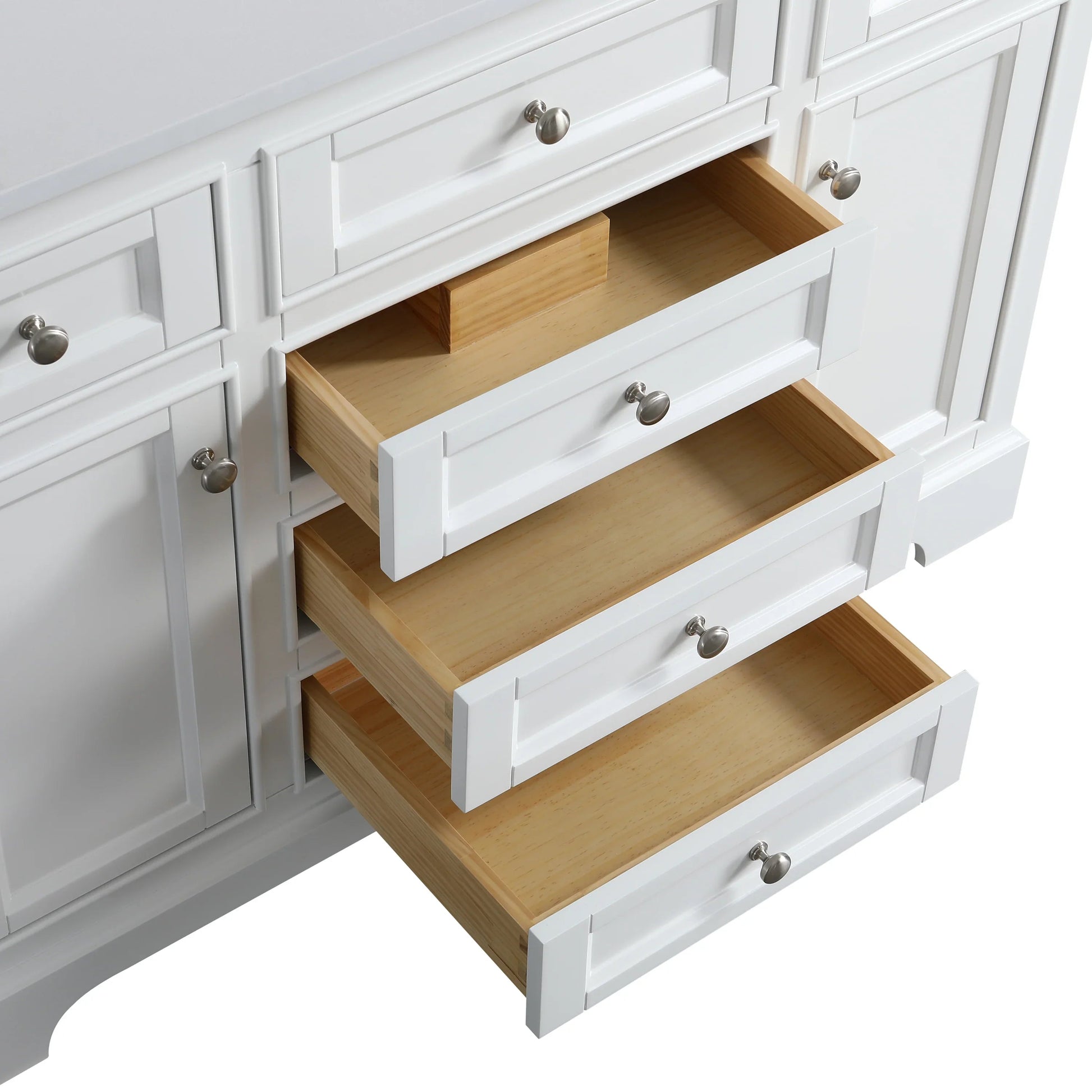 48" White Freestanding Bathroom Vanity with Solid White Quartz Countertop-Migration_Bathroom Vanities-DECOROLALA