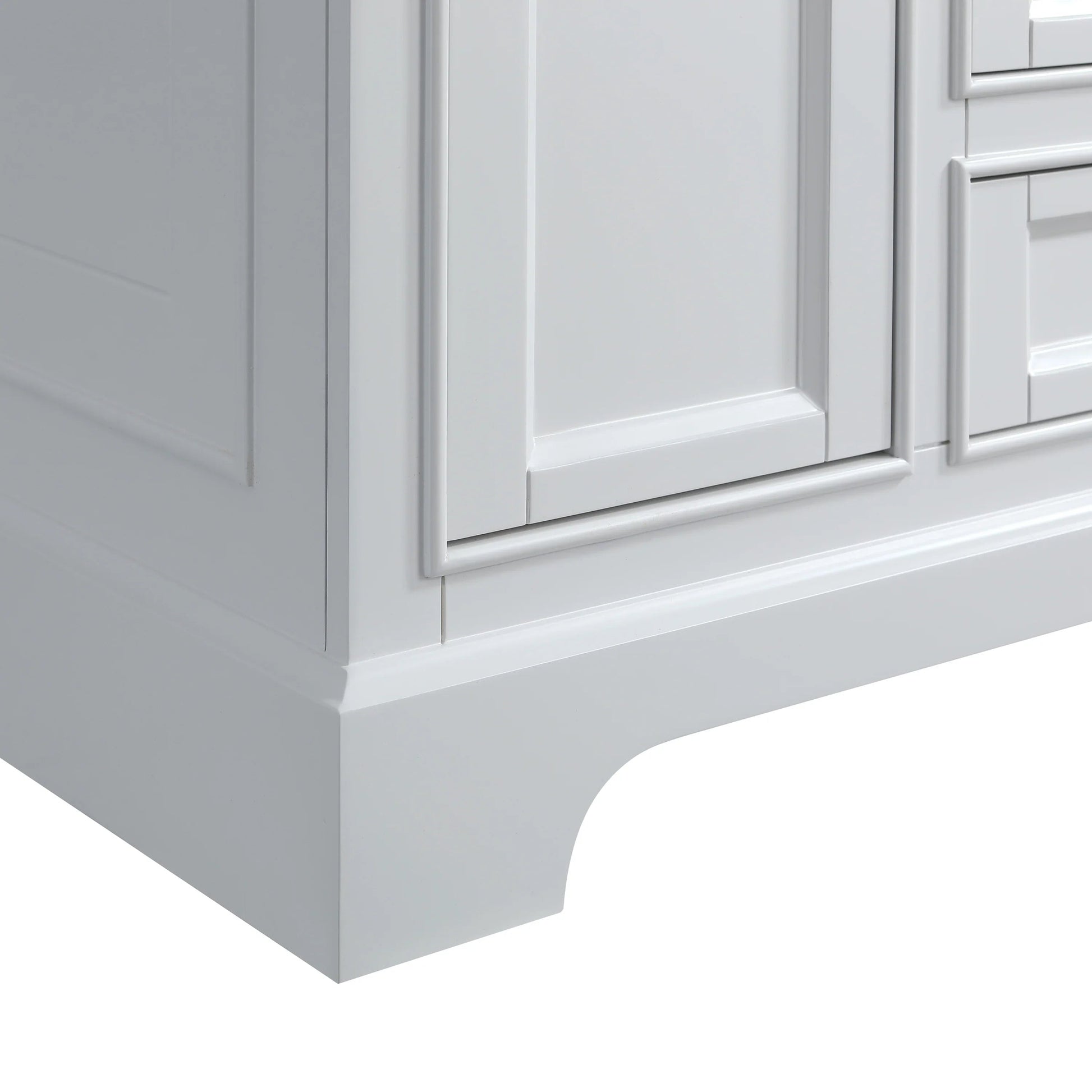 48" White Freestanding Bathroom Vanity with Solid White Quartz Countertop-Migration_Bathroom Vanities-DECOROLALA