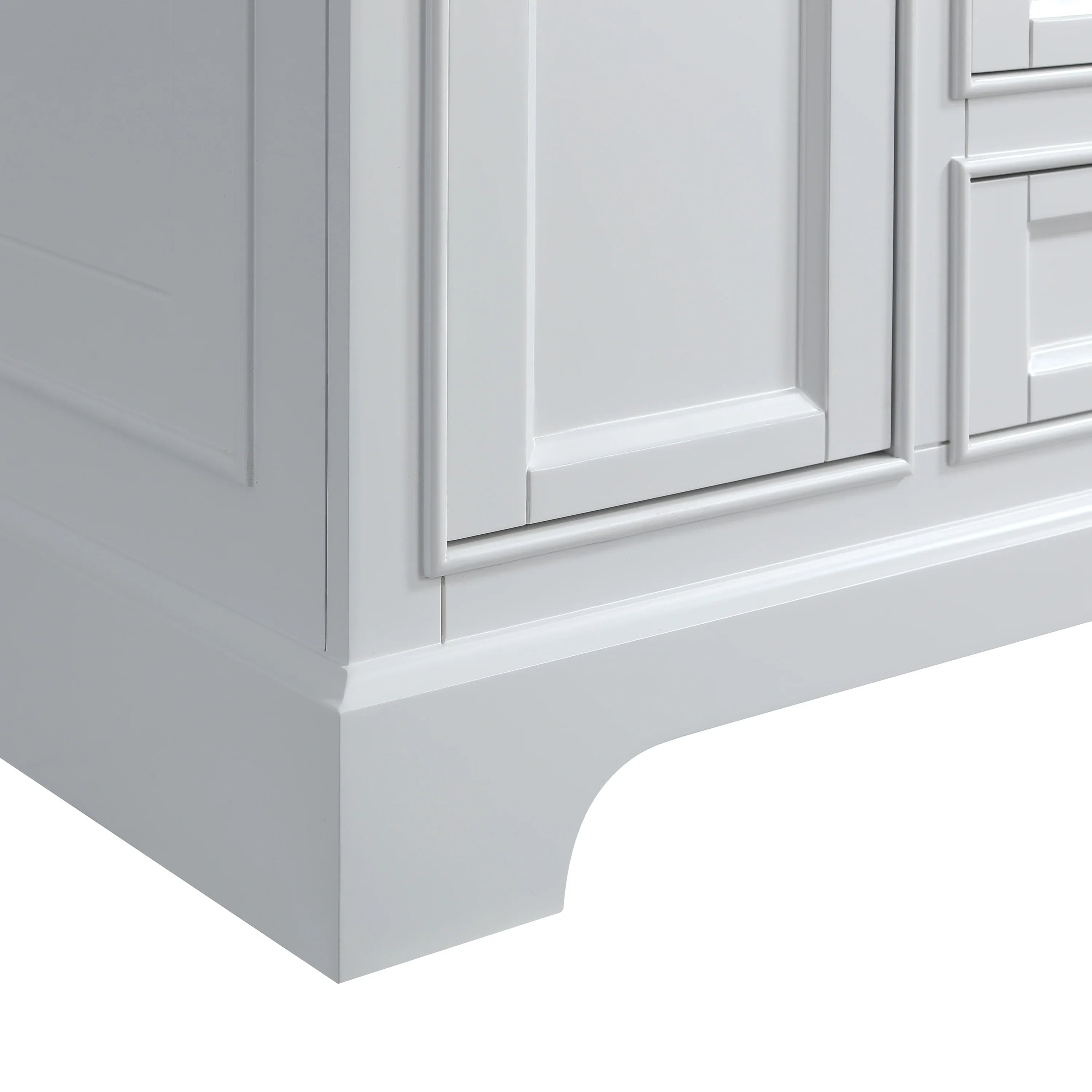 48" White Freestanding Bathroom Vanity with Solid White Quartz Countertop-Migration_Bathroom Vanities-DECOROLALA