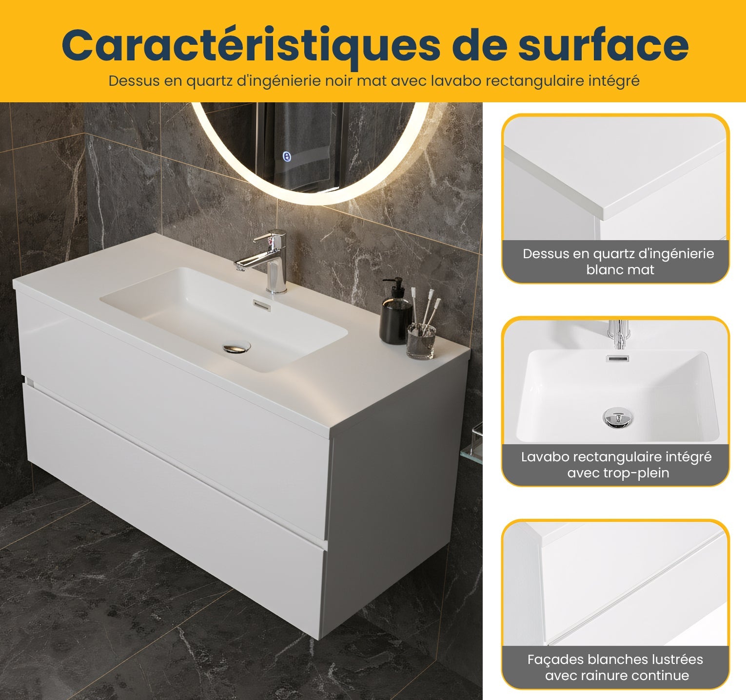 48" White Wall Mount Single Sink Bathroom Vanity with White Polymarble Countertop-Migration_Bathroom Vanities-DECOROLALA