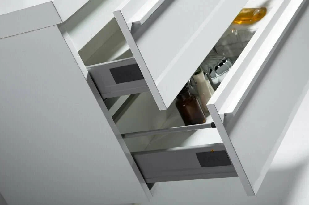 48" White Wall Mount Single Sink Bathroom Vanity with White Polymarble Countertop-Migration_Bathroom Vanities-DECOROLALA