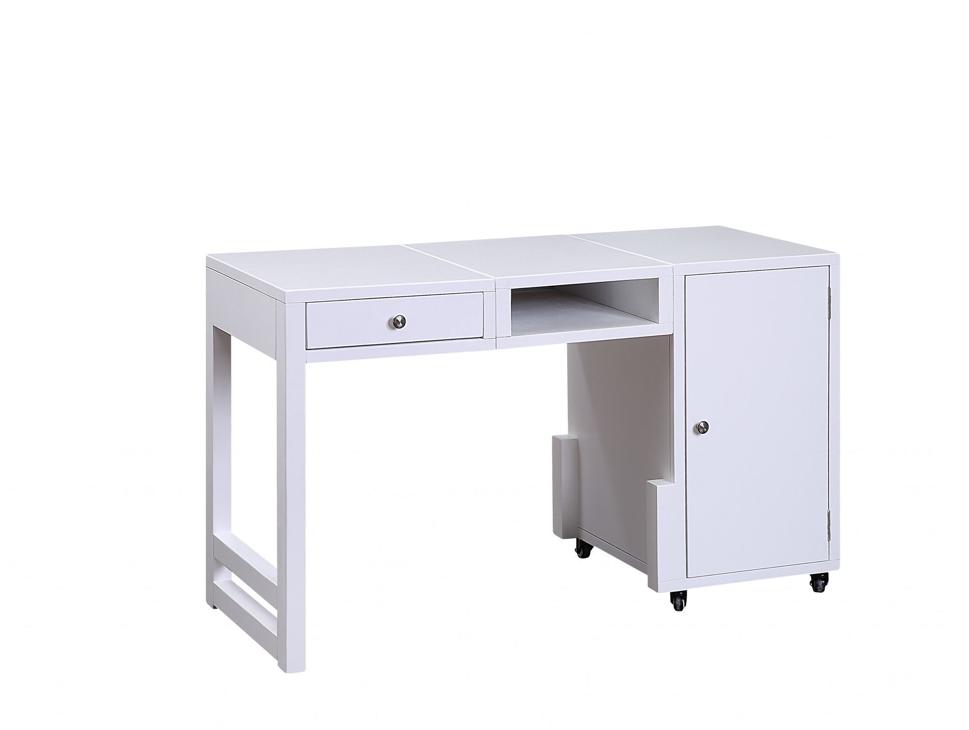 48" White Writing Desk-Desks-DECOROLALA