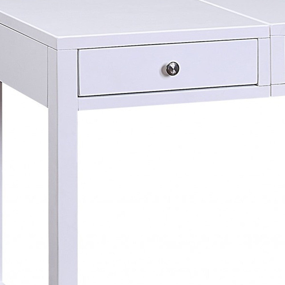 48" White Writing Desk-Desks-DECOROLALA