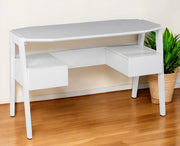 48" White Writing Desk With Two Drawers-Desks-DECOROLALA