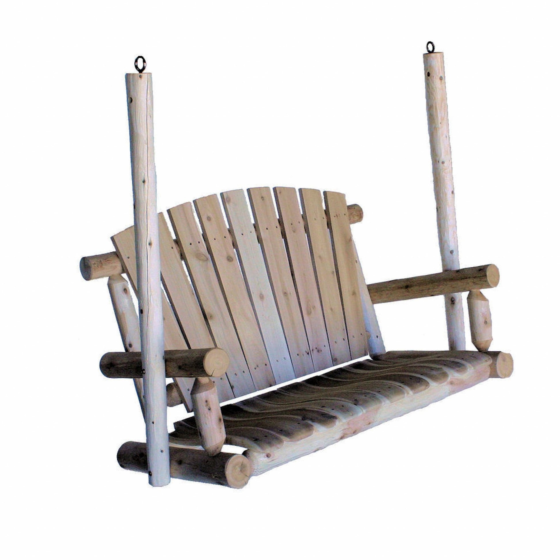48" X 24" X 48" Natural Wood Porch Swing-Outdoor Chairs-DECOROLALA
