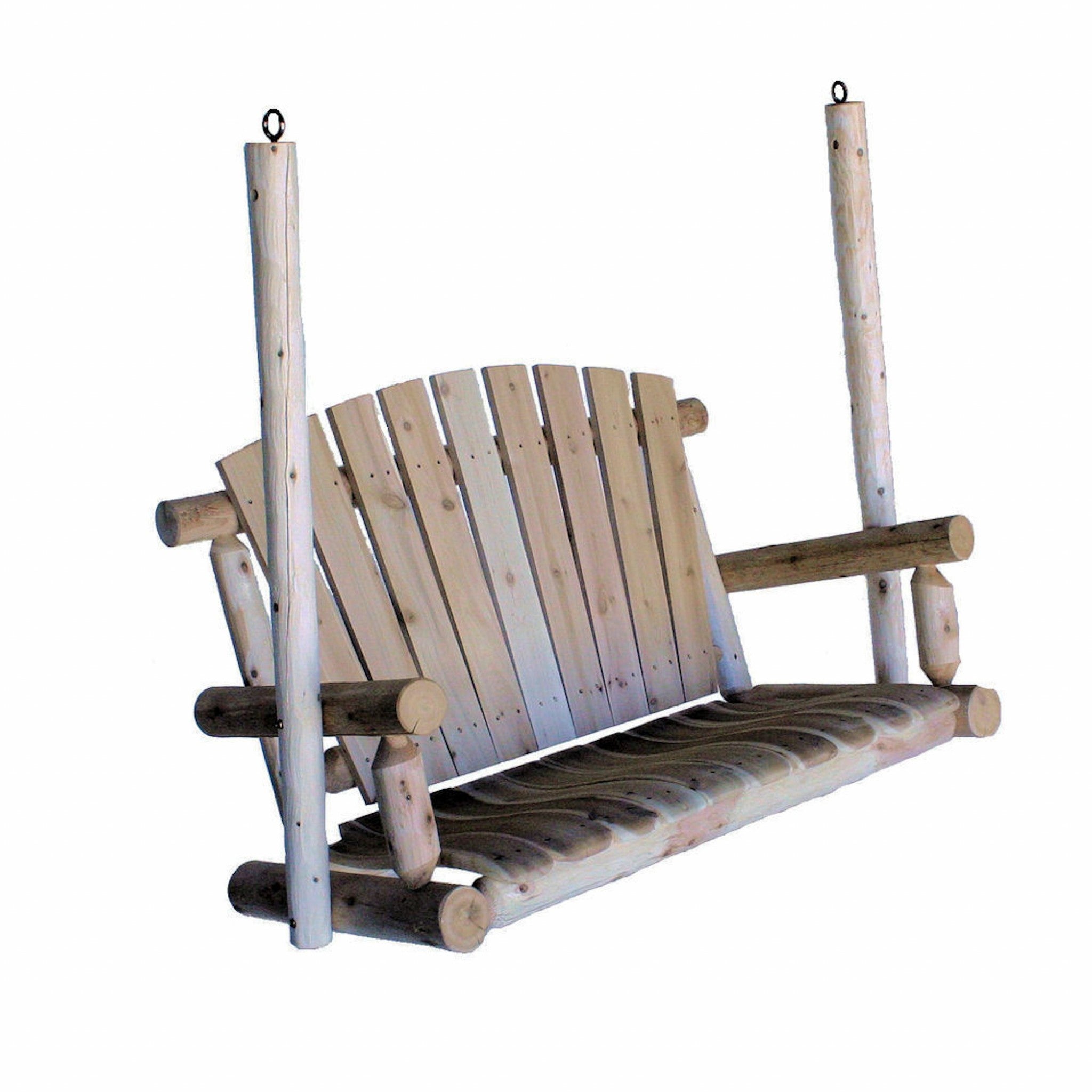 48" X 24" X 48" Natural Wood Porch Swing-Outdoor Chairs-DECOROLALA