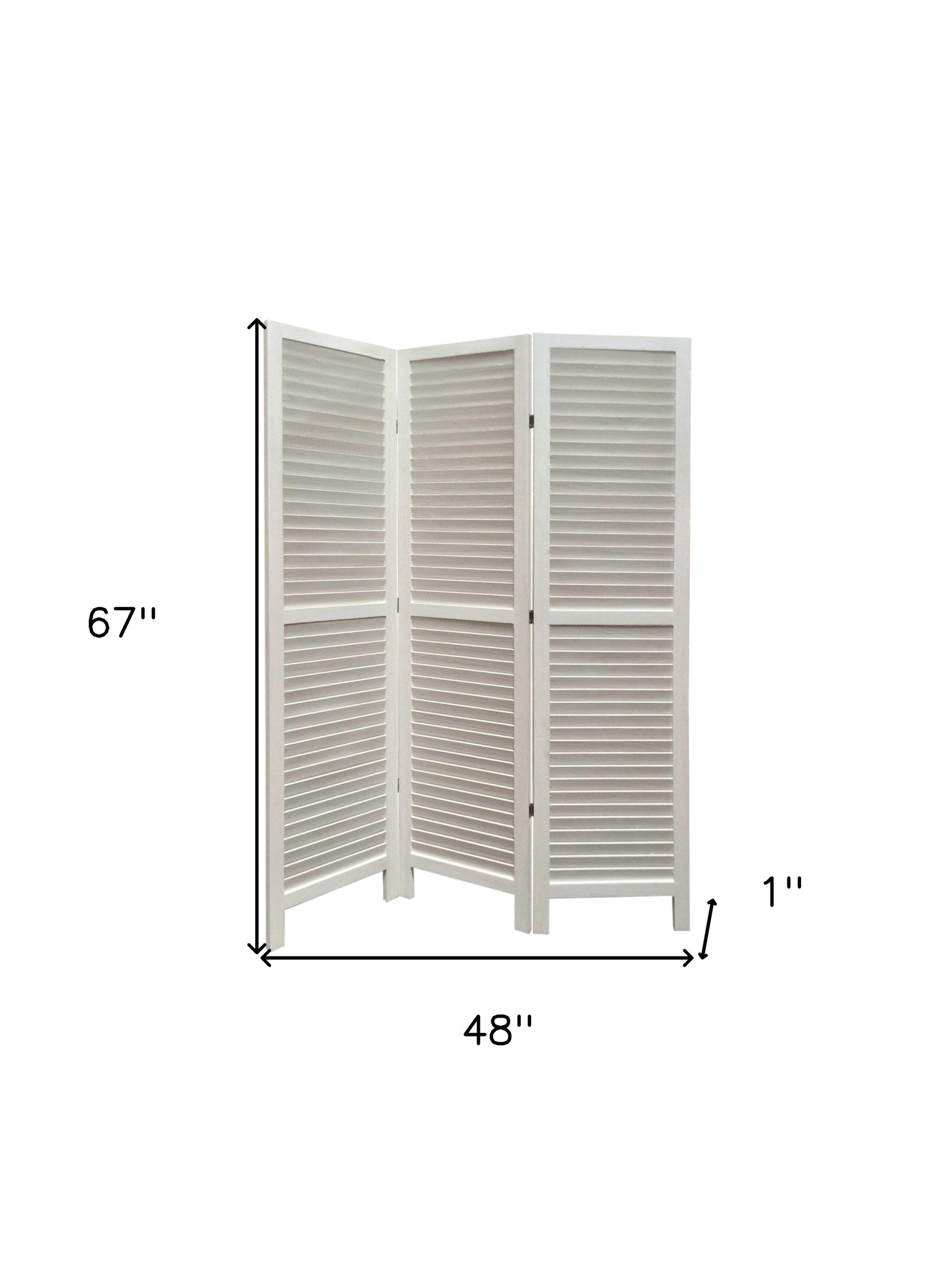 48 X 67 Black Wood Shutter - Screen-Room Dividers-DECOROLALA