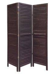 48 X 67 Black Wood Shutter - Screen-Room Dividers-DECOROLALA