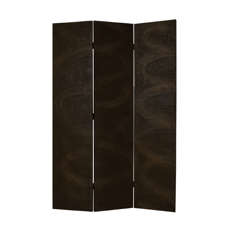 48" X 72" Black Wood Canvas Screen-Room Dividers-DECOROLALA