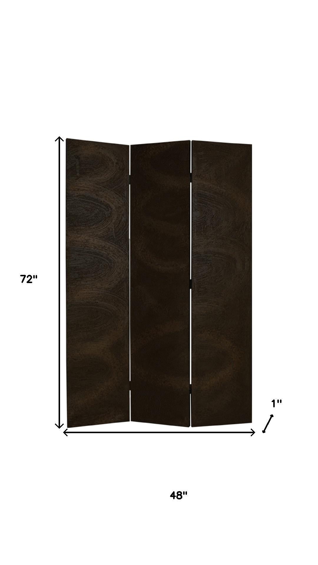 48" X 72" Black Wood Canvas Screen-Room Dividers-DECOROLALA