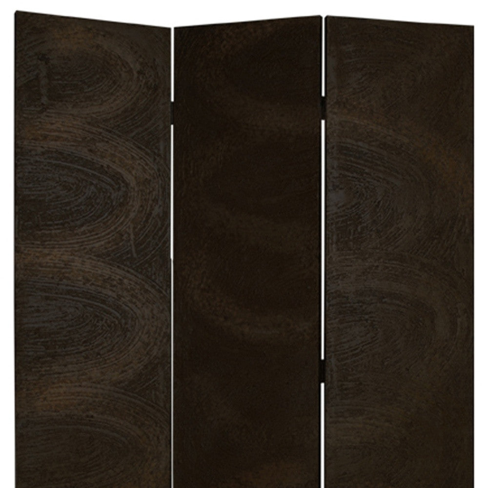 48" X 72" Black Wood Canvas Screen-Room Dividers-DECOROLALA