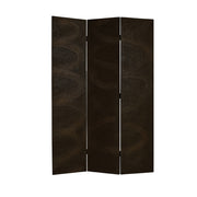 48" X 72" Black Wood Canvas Screen-Room Dividers-DECOROLALA
