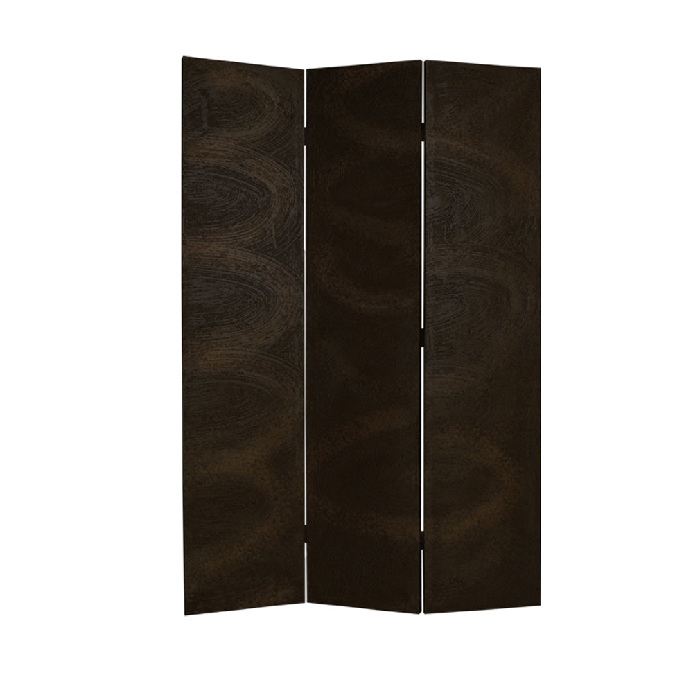 48" X 72" Black Wood Canvas Screen-Room Dividers-DECOROLALA