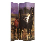 48" X 72" Multi Color Canvas Screen With Nurturing Mare-Room Dividers-DECOROLALA